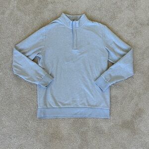 Travis Mathew Light Blue Medium Quarter Zip Sweater